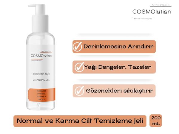 Normal ve Karma Ciltler için Arındırıcı Onarıcı  Yüz Temizleme Jeli 200 mL